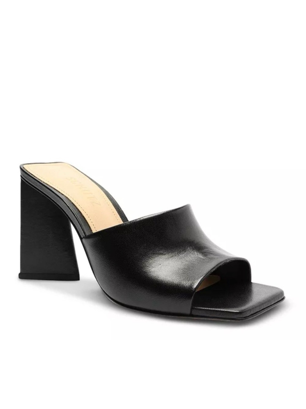 SCHUTZ Women’s  Lizah Block Heel Black Myle Sandals Size 8B